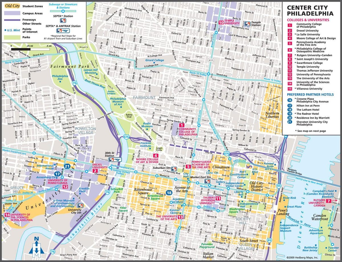 Philadelphia pada peta