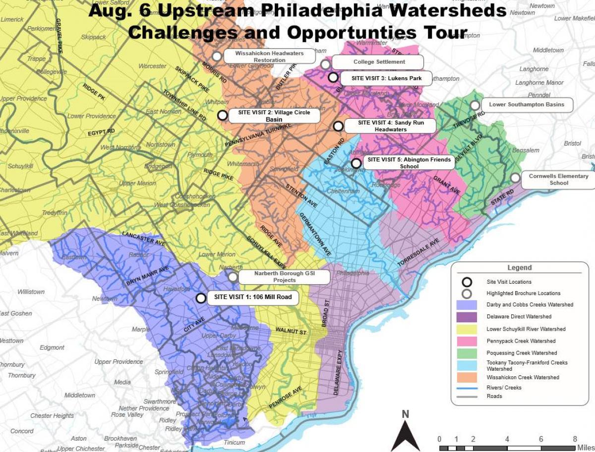 peta dari pinggiran kota Philadelphia