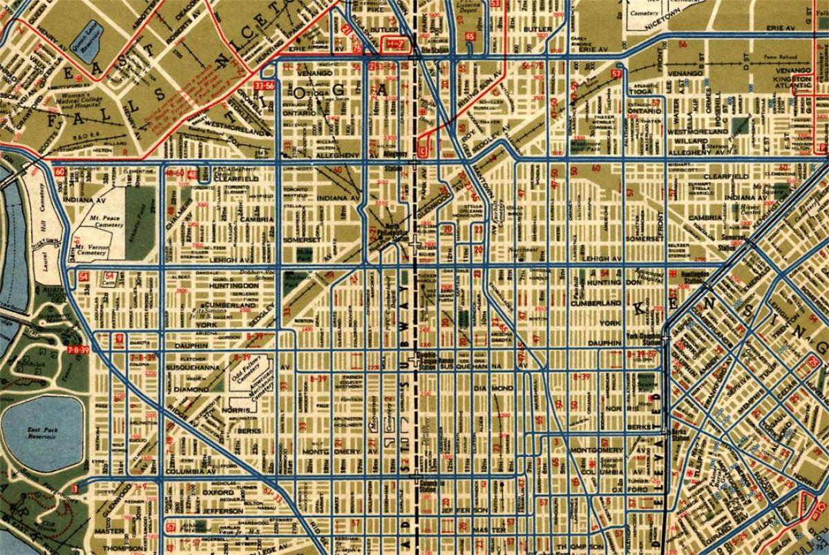 peta jalan Philadelphia