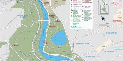 Peta dari fairmount park, Philadelphia