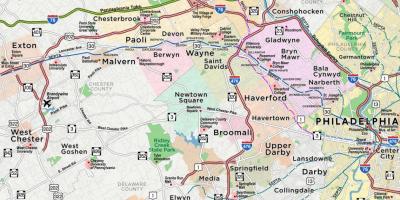 Peta jalur utama Philadelphia