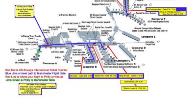 Peta bandara Philadelphia